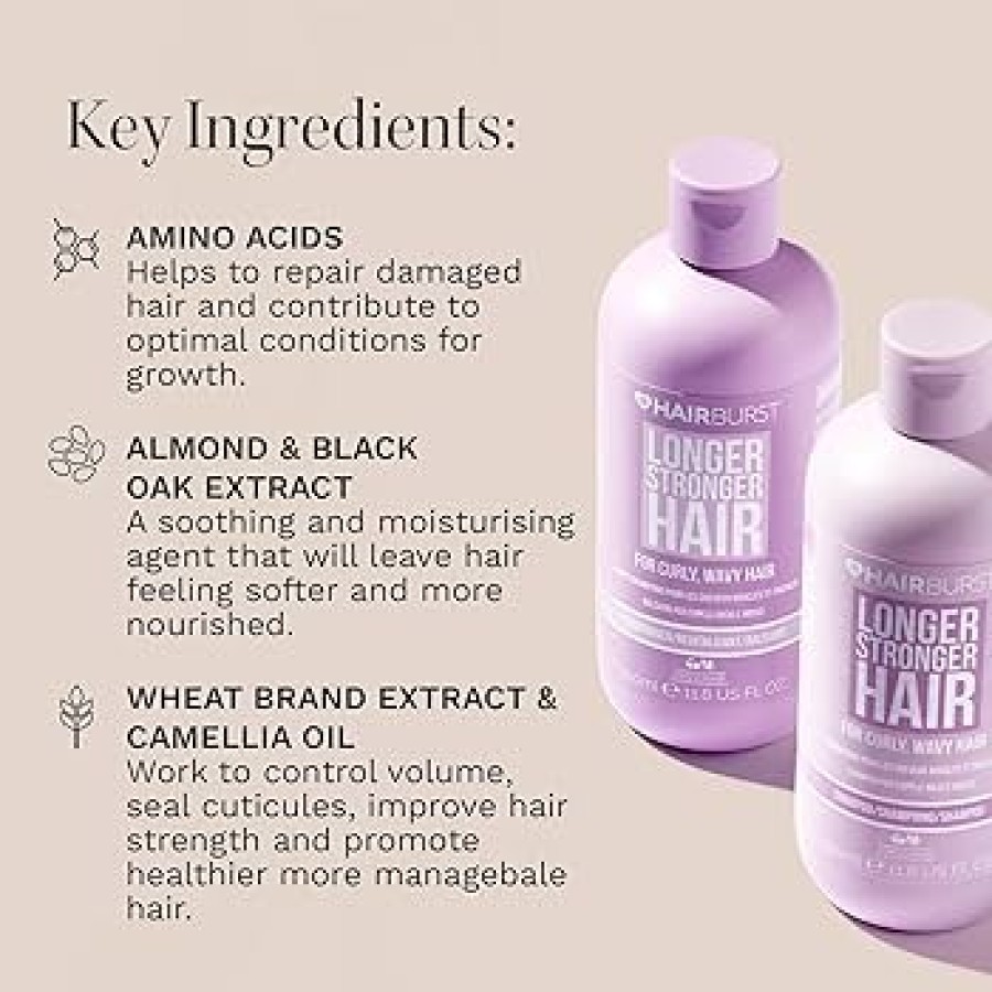 Hairburst Conditioner For Curly, Wavy Hair Garbanotų ir banguotų plaukų kondicionierius 350ml