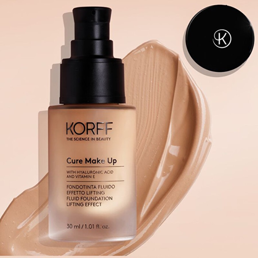 Korff Cure Make Up 05 kreminis makiažo pagrindas su liftingo efektu, hialuronu ir vitaminu E 30ml