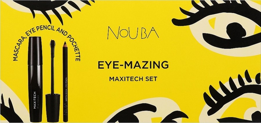 NOUBA Eye-Mazing Mascarone akių blakstienų tušo su pieštuku dovanų rinkinys