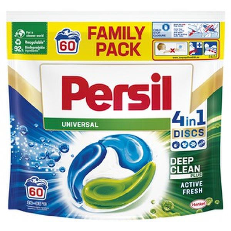 PERSIL DISCS 4 in 1 Universal skalbimo kapsulės 60vnt