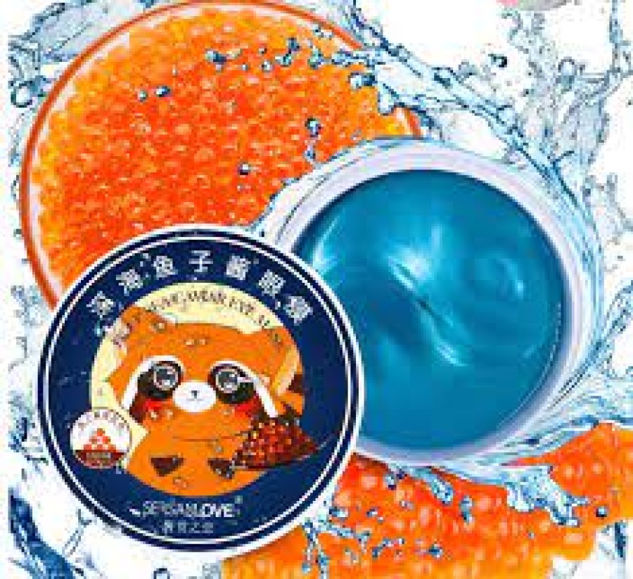 Sersanlove Sea Caviar hydrogeliniai drėkinamieji giliavandenių ikrų hidrogelio paakių padeliai su aukso ir raudonųjų ikrų ekstraktu 60vnt