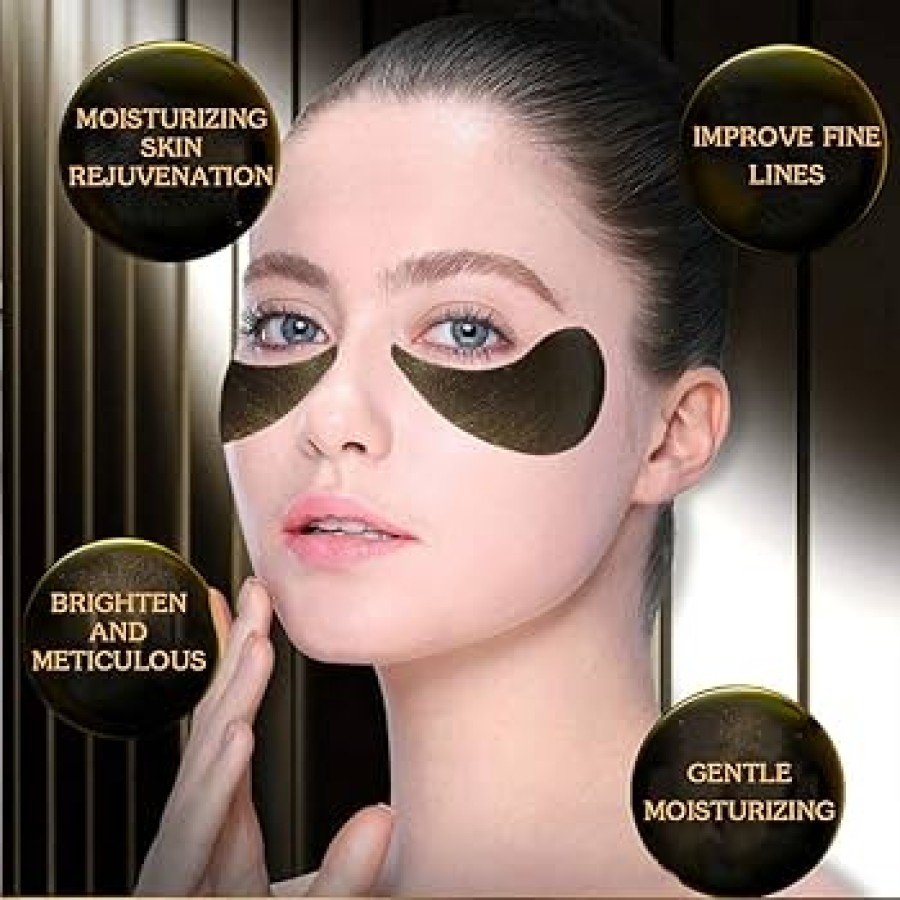 Sersanlove juodųjų ir auksinių ikrų hidrogelio paakių kaukė 60vnt Sersanlove juodųjų ir auksinių ikrų hidrogelio paakių kaukė 60vnt