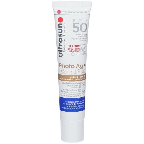 Ultrasun photo age tonuojantis veido fluidas su apsauga nuo saulės SPF50 40ml