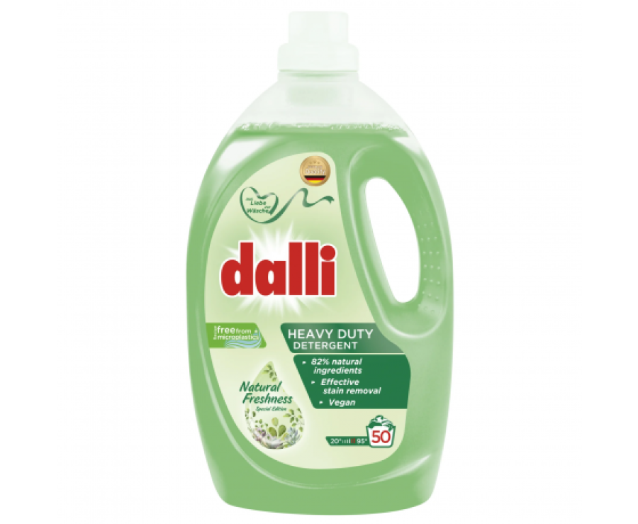 Turime fizinėje parduotuvėje! dalli Natural Freshness Detergent koncentruotas skalbiklis su dėmių išėmėju 2,75l (50 skalb.)