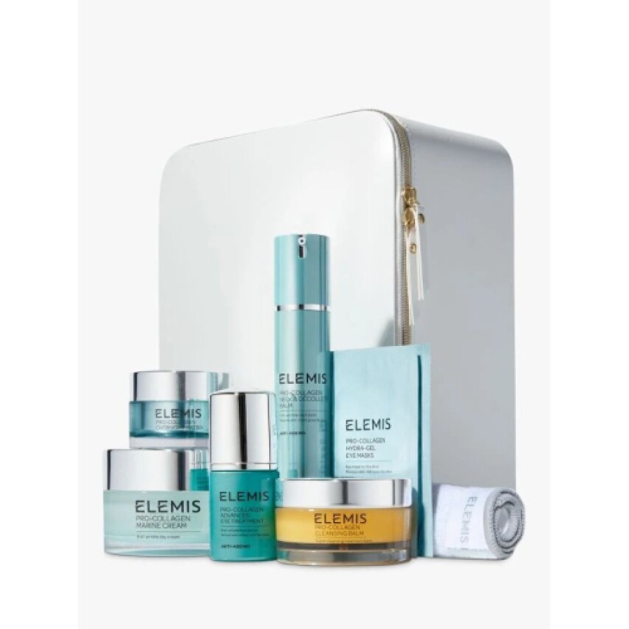 Elemis Pro-Collagen Jewels Set (Balm 50g+50ml, Treatment 15ml, Cream 100ml+30ml, Mask 2pcs, Cleansing Cloth, Gift Box)(Pažeista pakuotė)