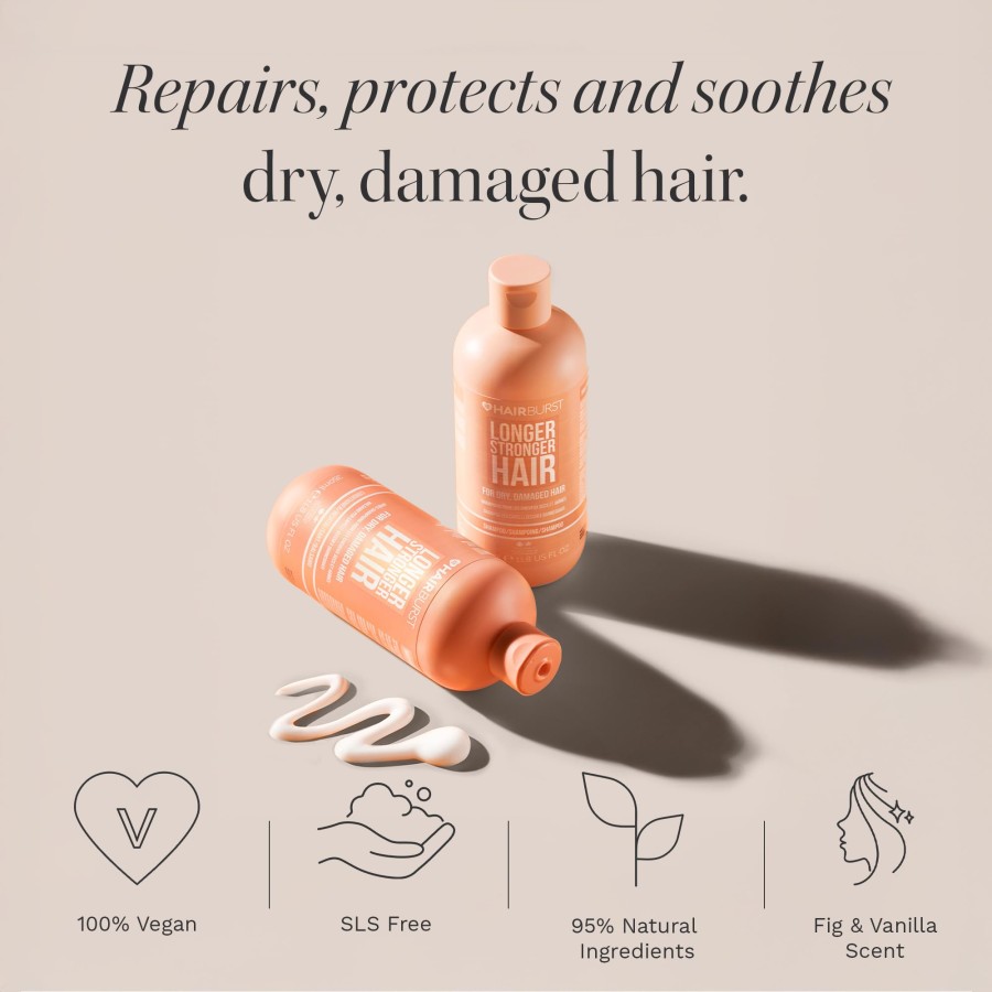 Hairburst Shampoo For Dry & Damaged Hair plaukų šampūnas sausiems, pažeistiems plaukams 350ml