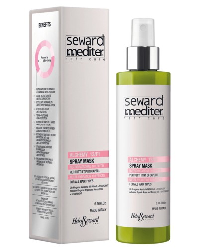 Helen Seward Mediter Alchemy 13/F1 Spray Mask purškiama apsauginė, drėkinamoji plaukų kaukė su argano aliejumi 200ml