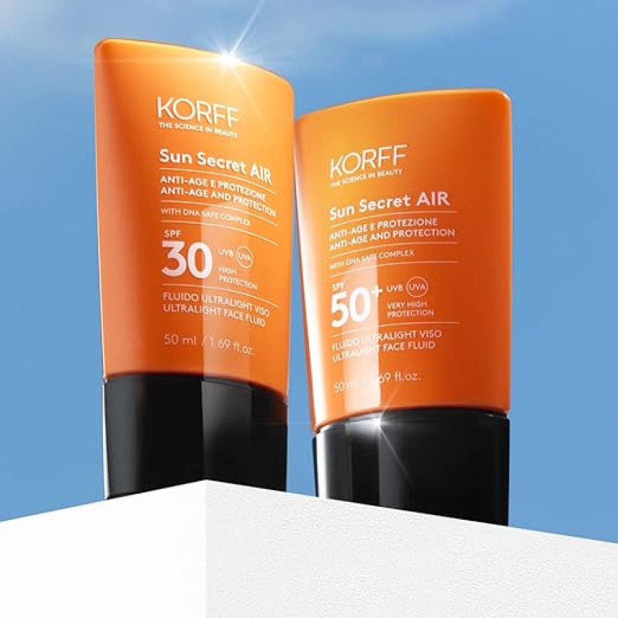  Korff Sun Secret Air anti age veido fluidas su saulės apsauga 50ml