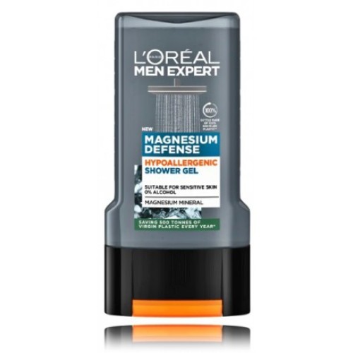 L'oreal Men Expert Magnesium Defence Shower Gel dušo gelis vyrams 400ml (nauja didesnė pakuotė)