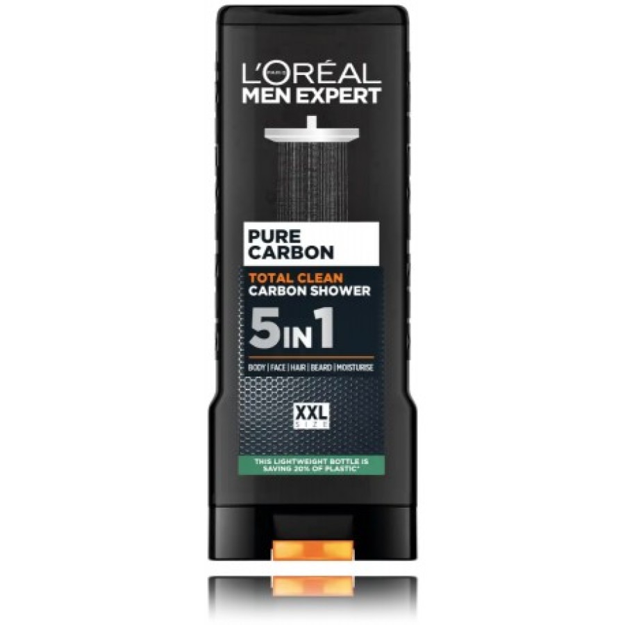 L'oreal Paris Men Expert Pure Carbon 5in1 dušo gelis vyrams 400ml (nauja didesnė pakuotė)