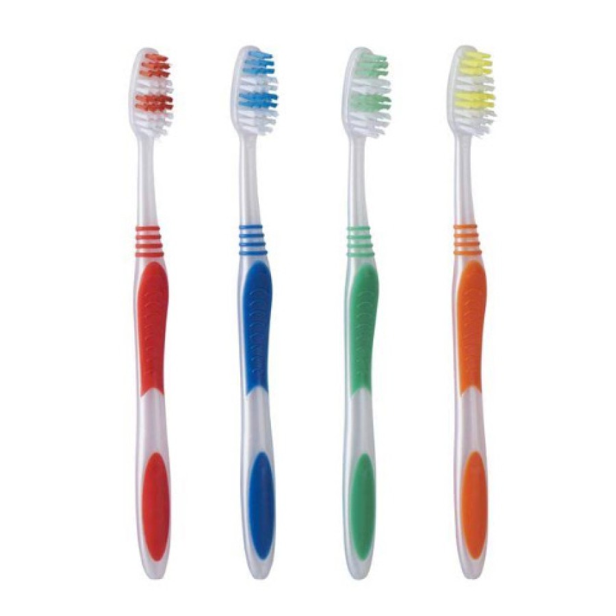 Minkštų dantų šepetėlių komplektas 4 vnt.