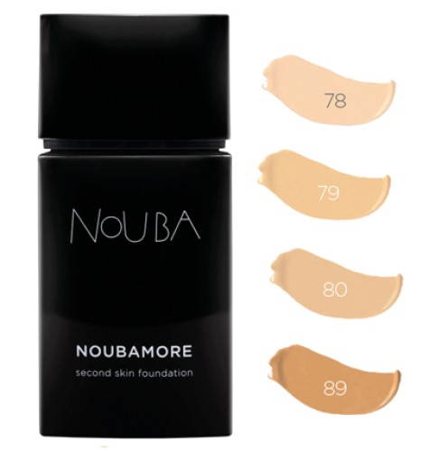 NOUBA skystas makiažo pagrindas visų tipų odai Noubamore Second Skin Foundation 30 ml Nr. 78