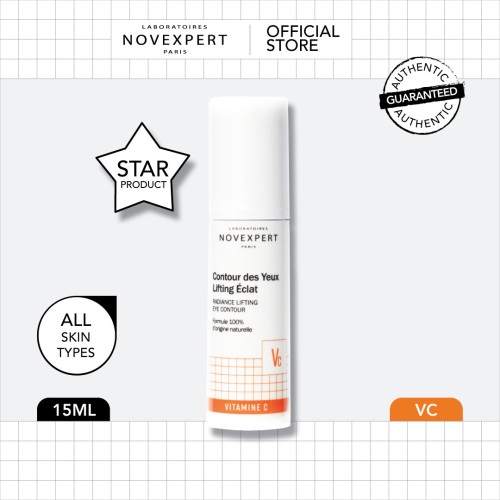 NOVEXPERT stangrinamasis paakių kremas su vitaminu C 15ml