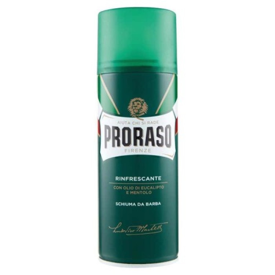 Proraso Con Olio D Eucalipto E Mentolo Da Barba shaving foam gaivinančios skutimosi putos vyrams 100ml Proraso Con Olio D Eucalipto E Mentolo Da Barba shaving foam gaivinančios skutimosi putos vyrams 100ml